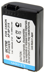 Аккумулятор AcmePower Canon BP-315 для MVX4i/ HV10