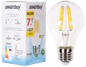 Лампа светодиодная Smartbuy A60 Filament SBL-A60F-7-30K-E27