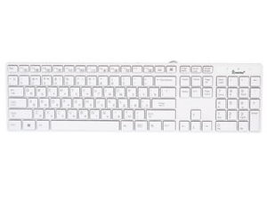 Клавиатура проводная мультимедийная Slim Smartbuy 204 USB белая (SBK-204US-W)