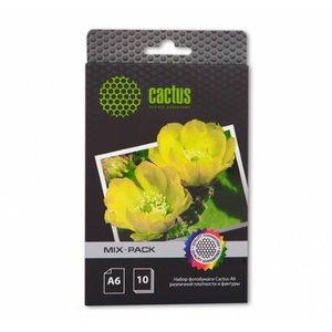 Фотобумага Cactus CS-MIXPACKА6 A6/21л./белый различная фактура для струйной печати