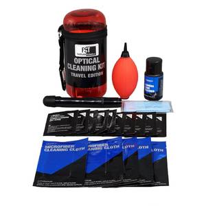 Набор VSGO TravelKit-02 для чистки оптики, цвет красный