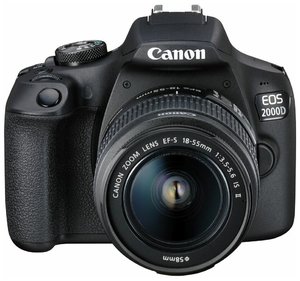 Цифровой фотоаппарат Canon EOS 2000D Kit 18-55mm IS черный (Б.У)