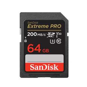 Карта памяти 64Gb SanDisk Extreme Pro Class 10 SDXC UHS-I U3  200 Mb\s SDSDXXU-064G-GN4IN