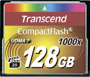 Карта памяти Compact Flash 128GB Transcend 1000x